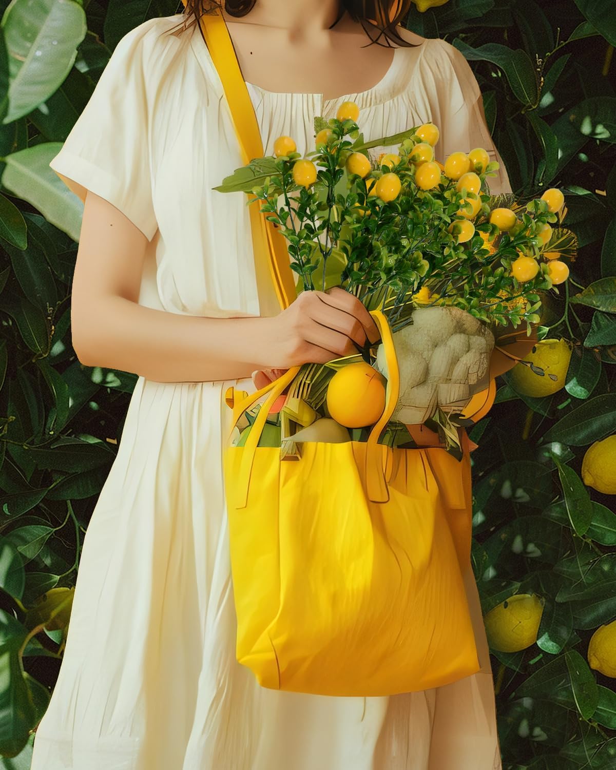 2 Pieces Artificial Lemon Branches, Mini Artificial Lemons Stems for Vase Simulation Flowers, Lemon Picks Floral, Artificial Lemon Cane Vine Table Centerpiece Bridal Arrangements Decorations