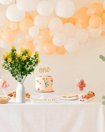 2 Pieces Artificial Lemon Branches, Mini Artificial Lemons Stems for Vase Simulation Flowers, Lemon Picks Floral, Artificial Lemon Cane Vine Table Centerpiece Bridal Arrangements Decorations