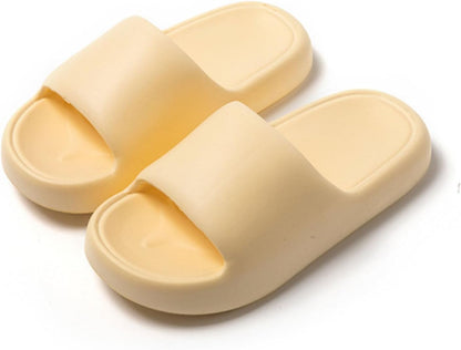 Cloud Slides for Women and Men, Unisex Thick Sole Pillow Slippers - Quick Drying Non-Slip EVA Shower Sandals, Lightweight Cushioned Open Toe Home shoes for Bathroom, Pool, Beach, Indoor & Outdoor