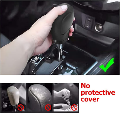 2 Pack Car Gear Shift Knob Cover, Anti-Slip Auto Knob Gear Stick Protector, Comfortable Silicone Handbrake Shifter Cover for Men Women, Universal Vehicle Interior Accessories