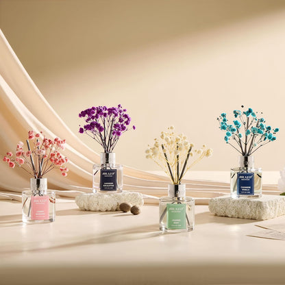 Reed Diffuser Set,3.38 fl oz (100 ml) - Citrus Lemon Oil Diffusers with 8 Reed Sticks, Home Fragrance Reed Diffuser for Bathroom Shelf Decor
