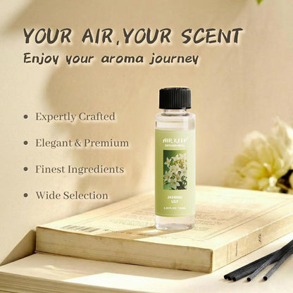 Reed Diffuser Set,3.38 fl oz (100 ml) - Citrus Lemon Oil Diffusers with 8 Reed Sticks, Home Fragrance Reed Diffuser for Bathroom Shelf Decor