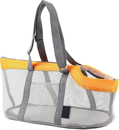Dog Purse Cat Carrier Soft-Sided Interactivity Pet Carriers Bag, Breathable Mesh Design Yellow