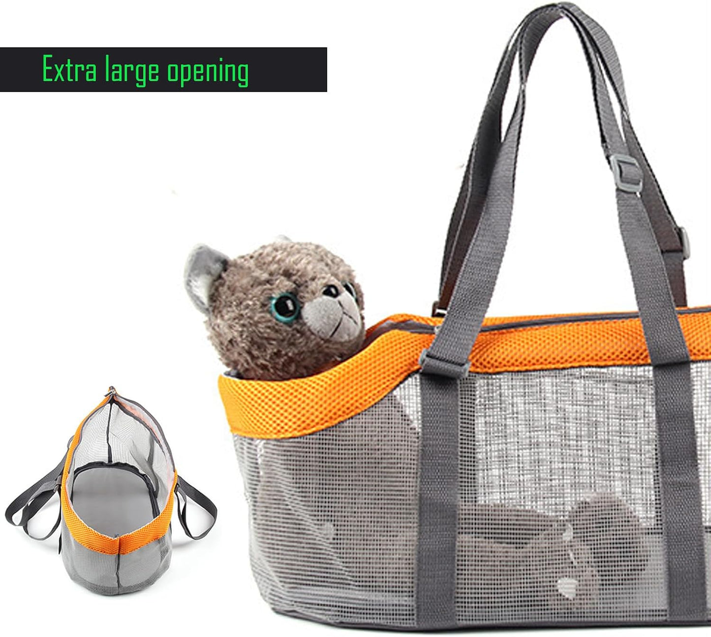 Dog Purse Cat Carrier Soft-Sided Interactivity Pet Carriers Bag, Breathable Mesh Design Yellow