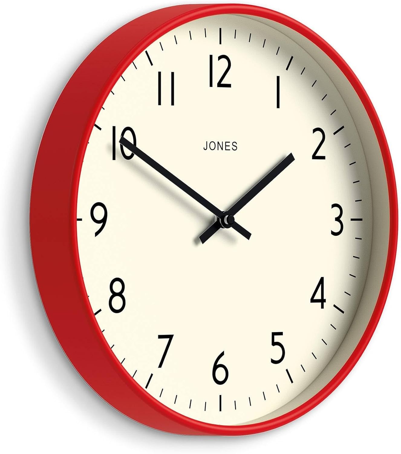 ® Studio Clock | Modern Round wall Clock | 12" | Yellow | Easy to Read Numbers | Versatile Design for Kitchen, Living Room or Office