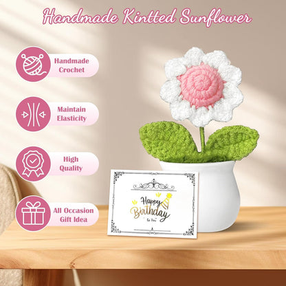 Birthday Gifts for Women Teen Girls, Unique Happy Graduation Gift Baskets for Her, Thank You Teacher Self Care Get Well Present Set, 14pcs Cute Daisy Box for Friend SisterGirlfriend Coworker(Yellow)