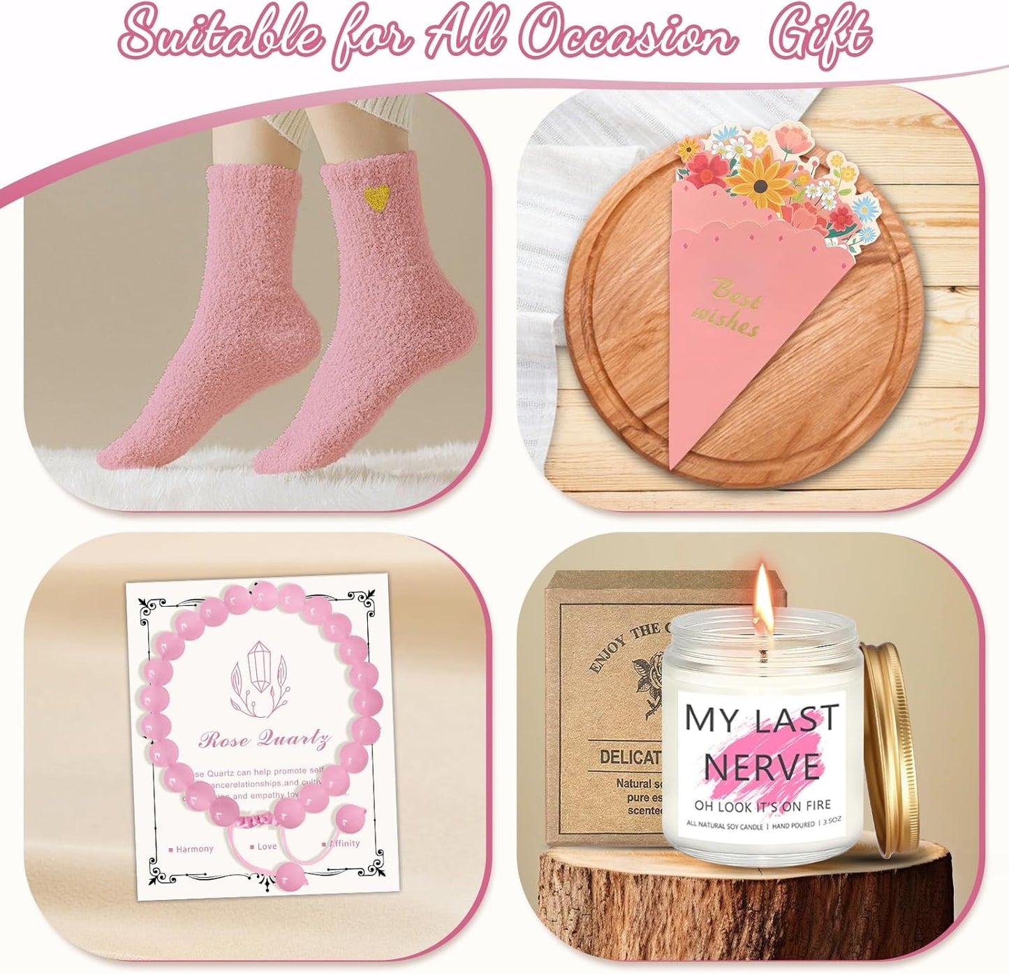 Birthday Gifts for Women Teen Girls, Unique Happy Graduation Gift Baskets for Her, Thank You Teacher Self Care Get Well Present Set, 14pcs Cute Daisy Box for Friend SisterGirlfriend Coworker(Yellow)
