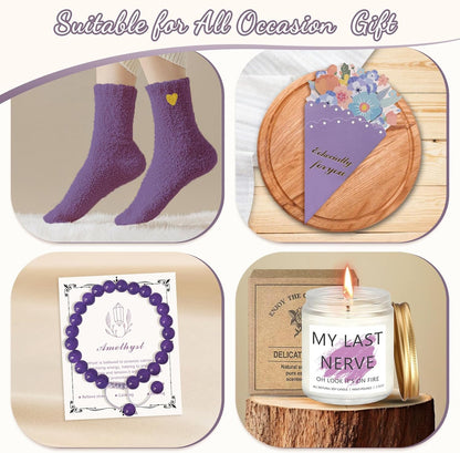 Birthday Gifts for Women Teen Girls, Unique Happy Graduation Gift Baskets for Her, Thank You Teacher Self Care Get Well Present Set, 14pcs Cute Daisy Box for Friend SisterGirlfriend Coworker(Yellow)