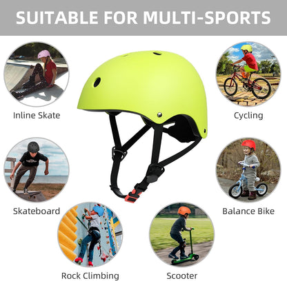 Kids Bike Helmet Toddler Helmets for Ages 3-8 Years Old Girls Boys Kid Adjustable Skateboard Bicycle Helmets Multi-Sport Ventilation Skateboarding Cycling Scooter Roller Skate Helmet