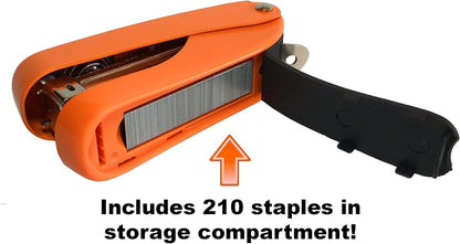 Office Supplies - Aria-Plus Half-Strip Mini Stapler - Durable, Compact, and Colorful Stapler for Office and Travel Use, Compatible with Standard 26/6 Staples, Yellow