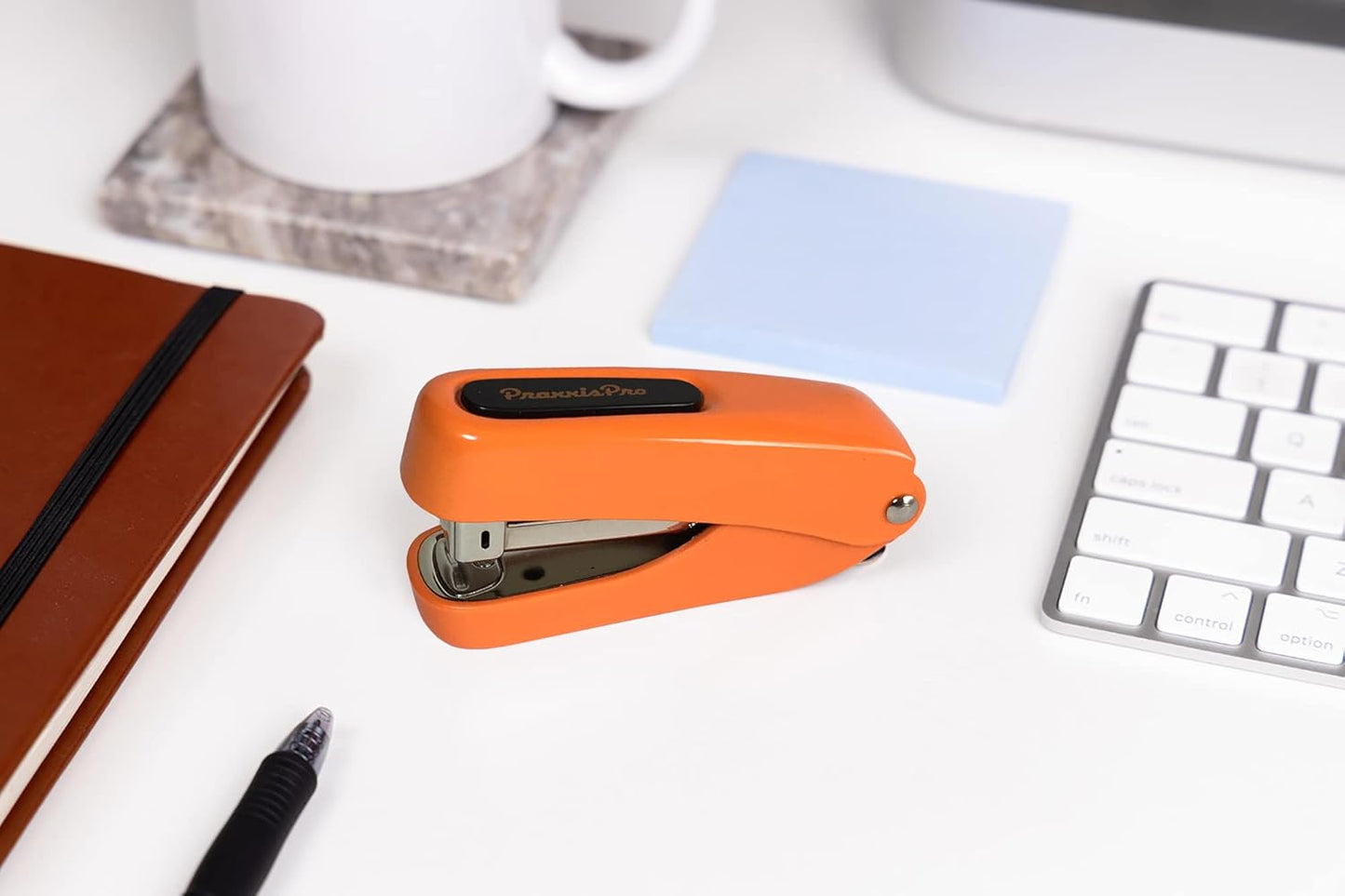 Office Supplies - Aria-Plus Half-Strip Mini Stapler - Durable, Compact, and Colorful Stapler for Office and Travel Use, Compatible with Standard 26/6 Staples, Yellow