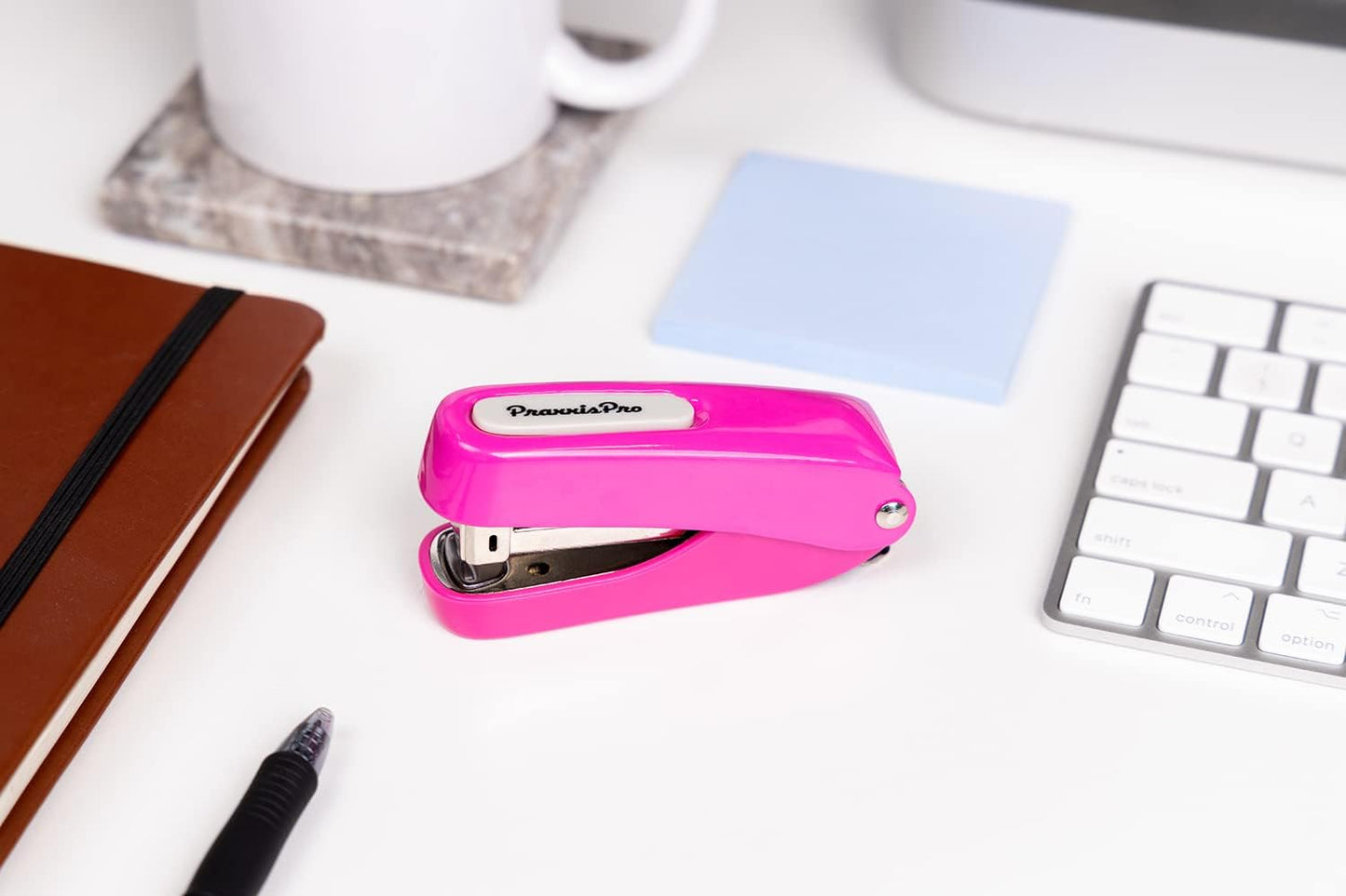 Office Supplies - Aria-Plus Half-Strip Mini Stapler - Durable, Compact, and Colorful Stapler for Office and Travel Use, Compatible with Standard 26/6 Staples, Yellow