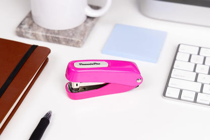 Office Supplies - Aria-Plus Half-Strip Mini Stapler - Durable, Compact, and Colorful Stapler for Office and Travel Use, Compatible with Standard 26/6 Staples, Yellow