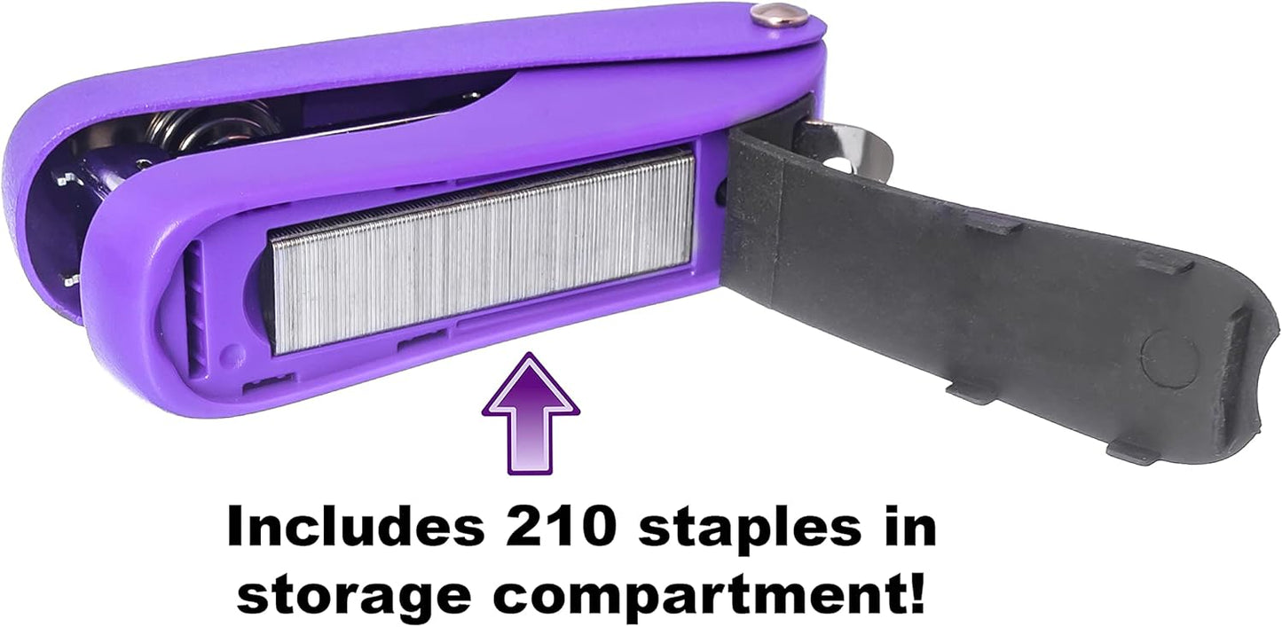 Office Supplies - Aria-Plus Half-Strip Mini Stapler - Durable, Compact, and Colorful Stapler for Office and Travel Use, Compatible with Standard 26/6 Staples, Yellow