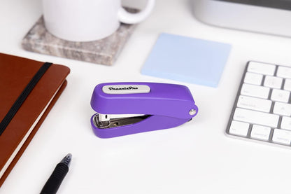Office Supplies - Aria-Plus Half-Strip Mini Stapler - Durable, Compact, and Colorful Stapler for Office and Travel Use, Compatible with Standard 26/6 Staples, Yellow