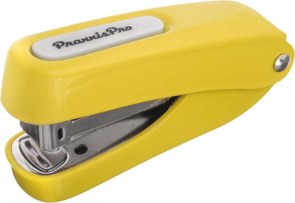 Office Supplies - Aria-Plus Half-Strip Mini Stapler - Durable, Compact, and Colorful Stapler for Office and Travel Use, Compatible with Standard 26/6 Staples, Yellow