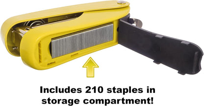 Office Supplies - Aria-Plus Half-Strip Mini Stapler - Durable, Compact, and Colorful Stapler for Office and Travel Use, Compatible with Standard 26/6 Staples, Yellow