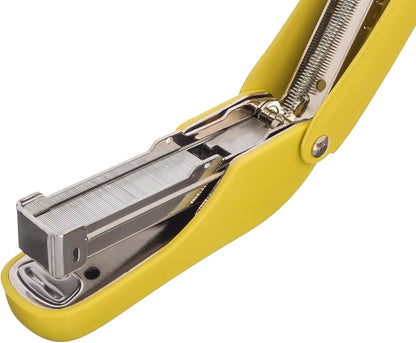Office Supplies - Aria-Plus Half-Strip Mini Stapler - Durable, Compact, and Colorful Stapler for Office and Travel Use, Compatible with Standard 26/6 Staples, Yellow