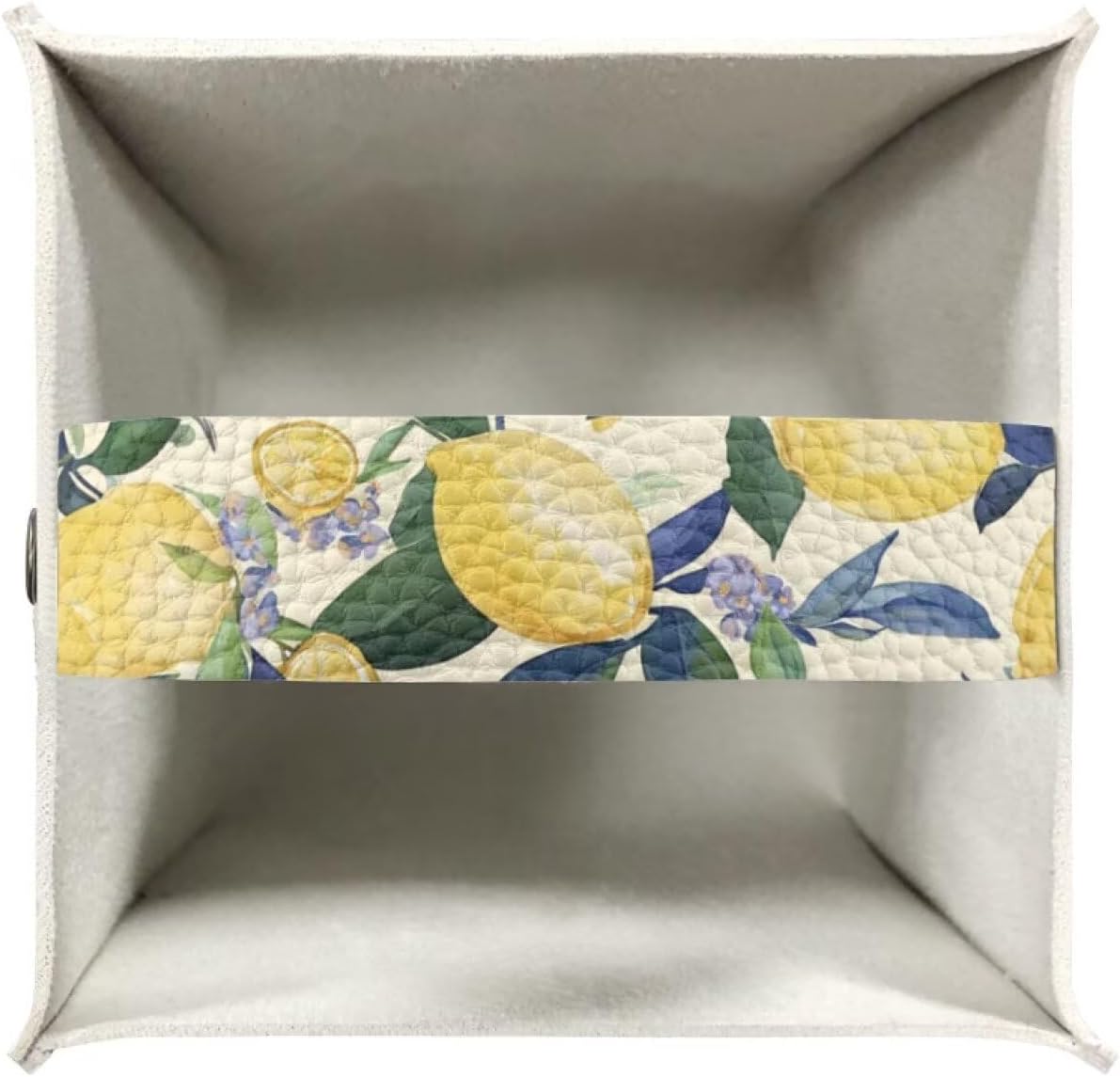Lemon Facial Paper Organizer Home Decorations Waterproof Reusable PU Leather Tissue Box Holder Rectangular Universal Fit Most Size Easy to Clean