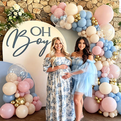 Yellow Balloon Arch Kit, 126Pcs Double Stuffed Pearl Yellow White Clear Balloons for Wedding Baby Shower Bridal Shower Engagement Birthday Party Decorations