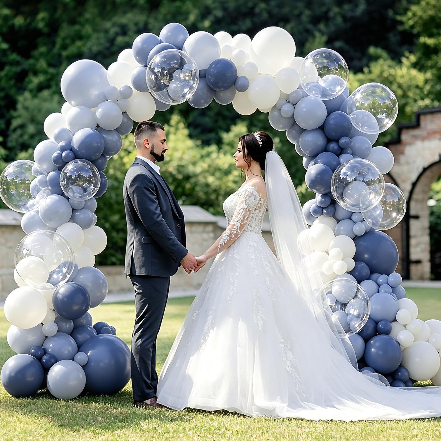 Yellow Balloon Arch Kit, 126Pcs Double Stuffed Pearl Yellow White Clear Balloons for Wedding Baby Shower Bridal Shower Engagement Birthday Party Decorations