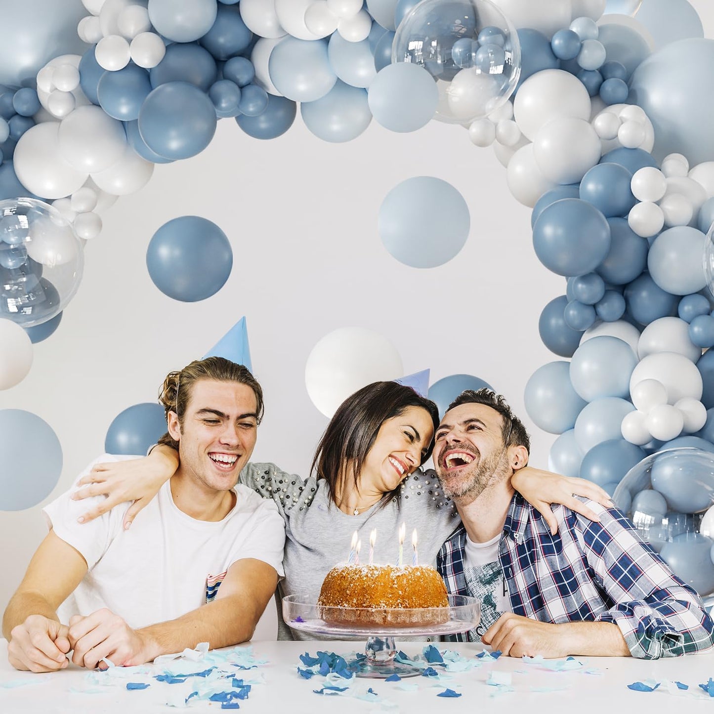 Yellow Balloon Arch Kit, 126Pcs Double Stuffed Pearl Yellow White Clear Balloons for Wedding Baby Shower Bridal Shower Engagement Birthday Party Decorations