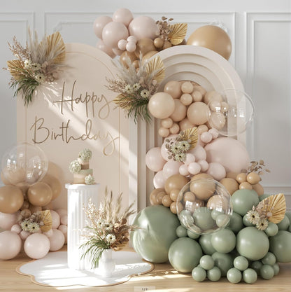Yellow Balloon Arch Kit, 126Pcs Double Stuffed Pearl Yellow White Clear Balloons for Wedding Baby Shower Bridal Shower Engagement Birthday Party Decorations