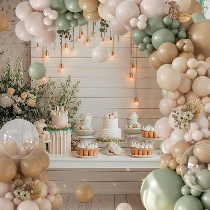 Yellow Balloon Arch Kit, 126Pcs Double Stuffed Pearl Yellow White Clear Balloons for Wedding Baby Shower Bridal Shower Engagement Birthday Party Decorations