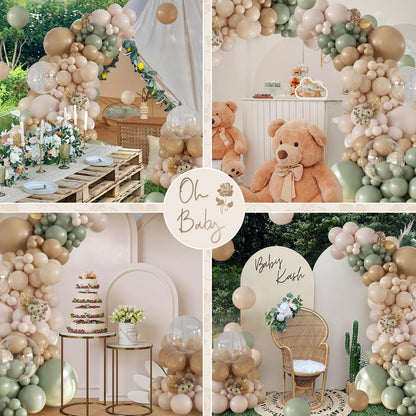Yellow Balloon Arch Kit, 126Pcs Double Stuffed Pearl Yellow White Clear Balloons for Wedding Baby Shower Bridal Shower Engagement Birthday Party Decorations