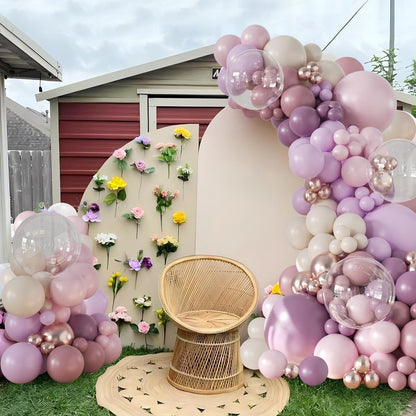 Yellow Balloon Arch Kit, 126Pcs Double Stuffed Pearl Yellow White Clear Balloons for Wedding Baby Shower Bridal Shower Engagement Birthday Party Decorations