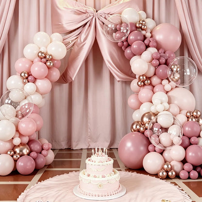 Yellow Balloon Arch Kit, 126Pcs Double Stuffed Pearl Yellow White Clear Balloons for Wedding Baby Shower Bridal Shower Engagement Birthday Party Decorations
