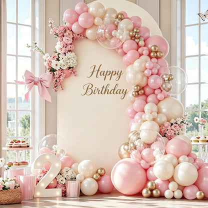 Yellow Balloon Arch Kit, 126Pcs Double Stuffed Pearl Yellow White Clear Balloons for Wedding Baby Shower Bridal Shower Engagement Birthday Party Decorations
