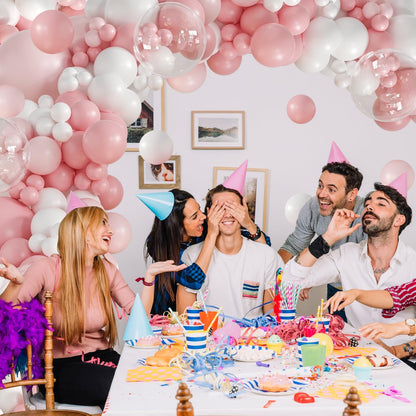 Yellow Balloon Arch Kit, 126Pcs Double Stuffed Pearl Yellow White Clear Balloons for Wedding Baby Shower Bridal Shower Engagement Birthday Party Decorations