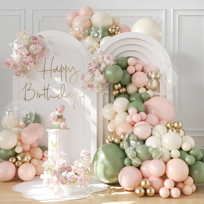 Yellow Balloon Arch Kit, 126Pcs Double Stuffed Pearl Yellow White Clear Balloons for Wedding Baby Shower Bridal Shower Engagement Birthday Party Decorations
