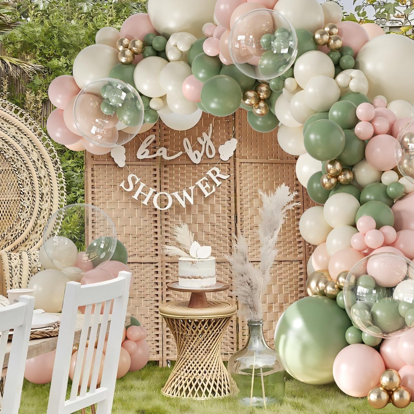 Yellow Balloon Arch Kit, 126Pcs Double Stuffed Pearl Yellow White Clear Balloons for Wedding Baby Shower Bridal Shower Engagement Birthday Party Decorations