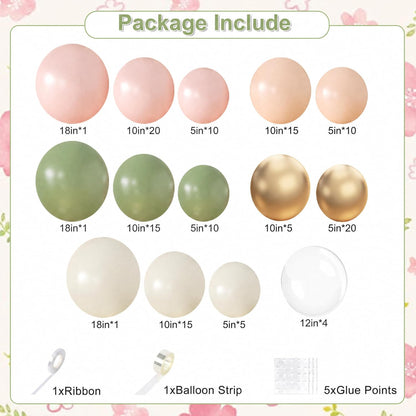 Yellow Balloon Arch Kit, 126Pcs Double Stuffed Pearl Yellow White Clear Balloons for Wedding Baby Shower Bridal Shower Engagement Birthday Party Decorations