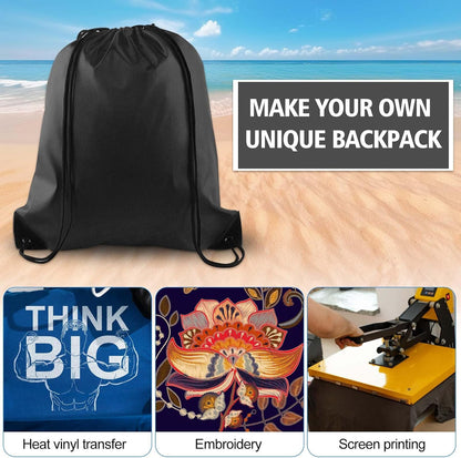 20Pcs Drawstring Backpack Bag Bulk Yellow Drawstring Bags String Backpack Sport Gym Sack Bags Foldable Storage Bag for Women Men Shopping Gym Travel Sports