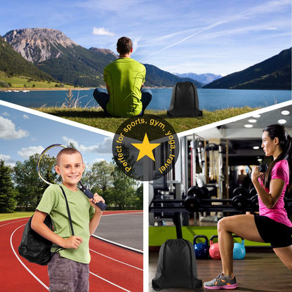 20Pcs Drawstring Backpack Bag Bulk Yellow Drawstring Bags String Backpack Sport Gym Sack Bags Foldable Storage Bag for Women Men Shopping Gym Travel Sports
