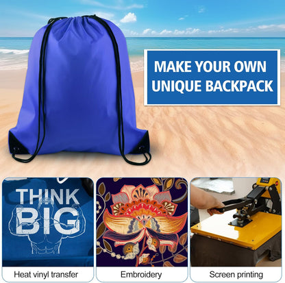 20Pcs Drawstring Backpack Bag Bulk Yellow Drawstring Bags String Backpack Sport Gym Sack Bags Foldable Storage Bag for Women Men Shopping Gym Travel Sports