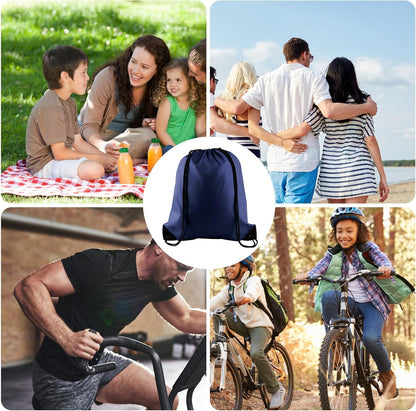 20Pcs Drawstring Backpack Bag Bulk Yellow Drawstring Bags String Backpack Sport Gym Sack Bags Foldable Storage Bag for Women Men Shopping Gym Travel Sports