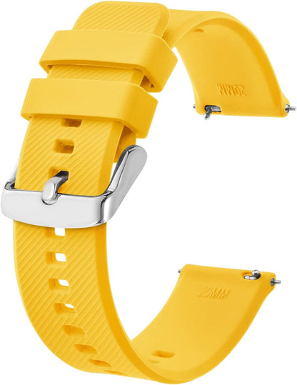 Watch Strap 18mm 19mm 20mm 21mm 22mm, Quick Release Silicone Watch Bands for Men Women