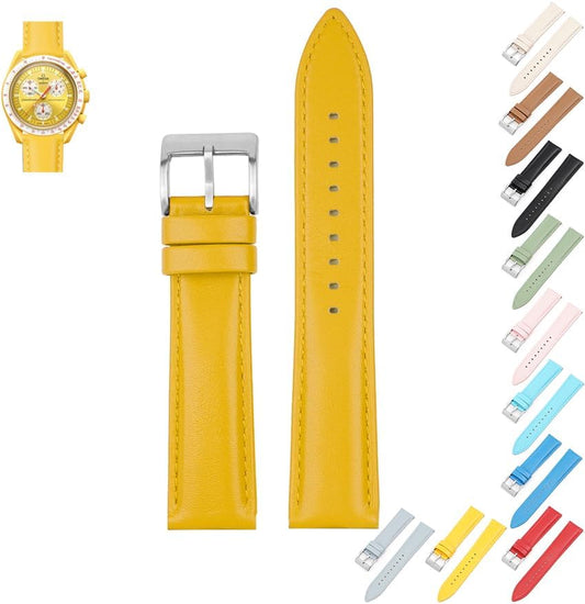 Quick Release Leather Watch Straps With Buckle For Garmin Watches, Leather Watch Band For Samsung Galaxy Watches - Multiple Colors