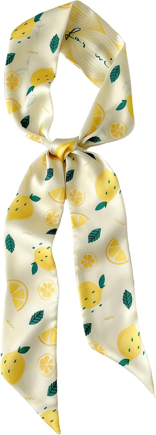 Head Scarf for Women - Hair Scarf Purse Fashion Satin Silky Feeling Long Neck Scarves for Handbags