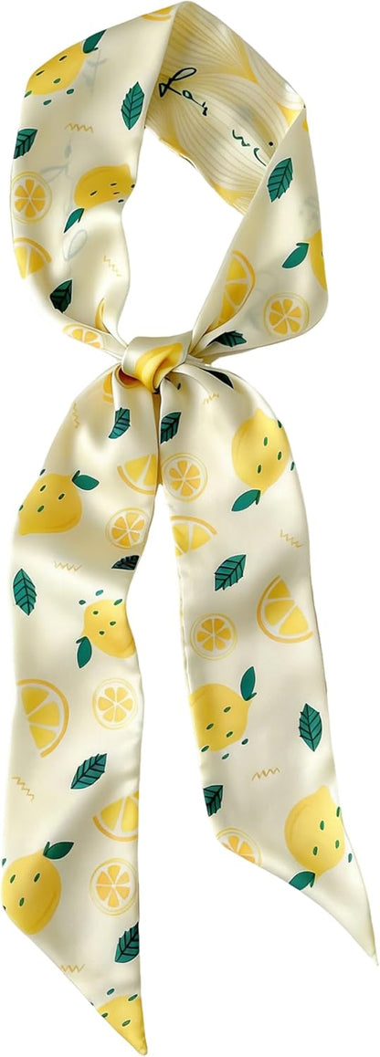 Head Scarf for Women - Hair Scarf Purse Fashion Satin Silky Feeling Long Neck Scarves for Handbags