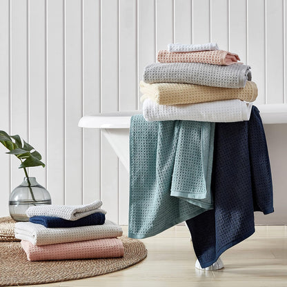Bath Towels, Highly Absorbent & Soft Bathroom Essentials, Low Linting & Fade Resistant, Oeko-Tex Certified (Northern Pacific Sun Yellow, 6-Piece)