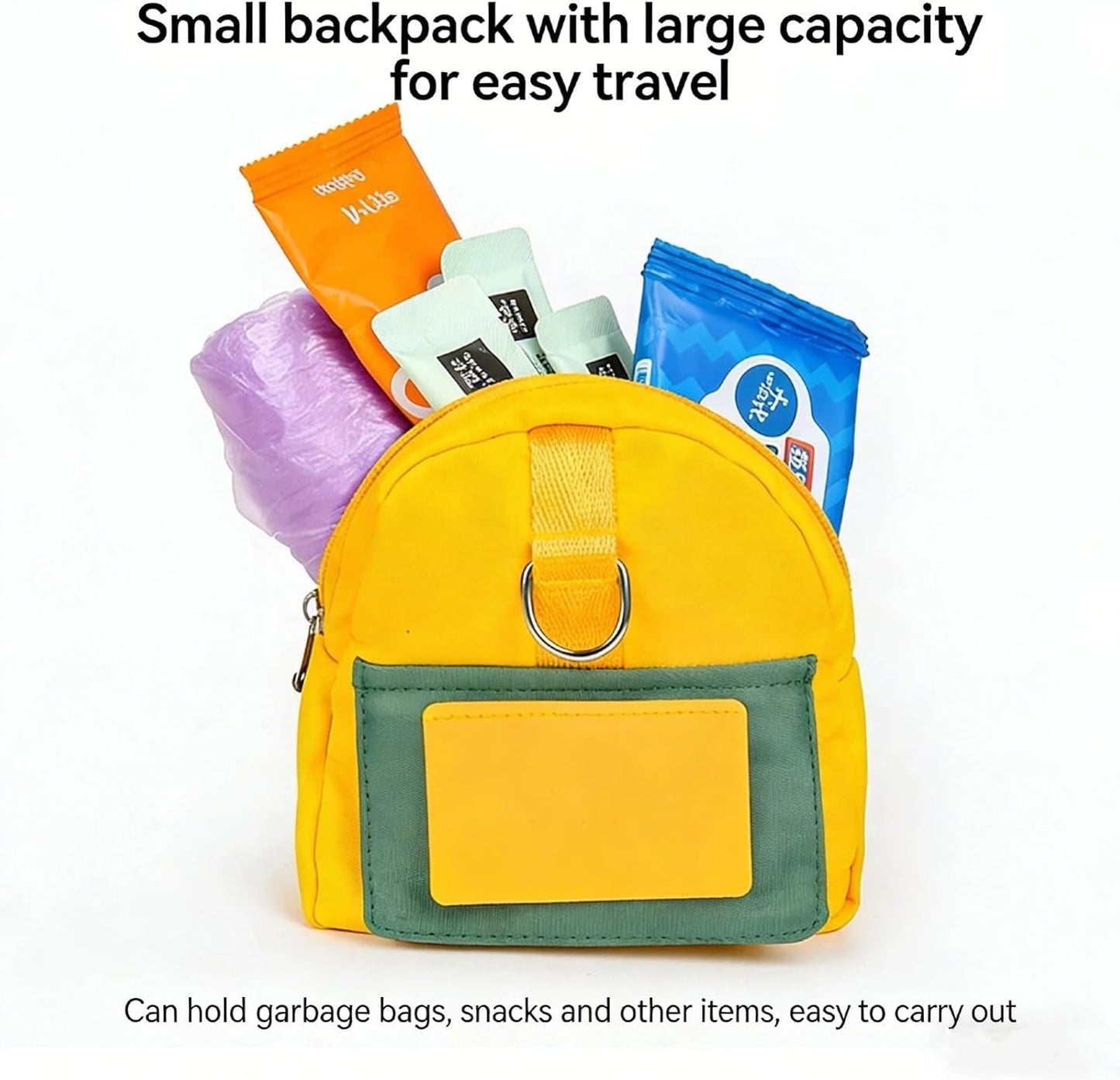Small Dog Backpack Harness with Leash Summer Breathable Adjustable Pet Puppy Self Carrier Bag Cute Travel Backpack Yellow S