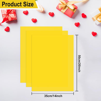100 Sheets Yellow Wrapping Tissue Paper Gift Bag Decorative | 20x14 Inches, Art Paper for DIY Crafts, Birthday, Wedding, Party Decor