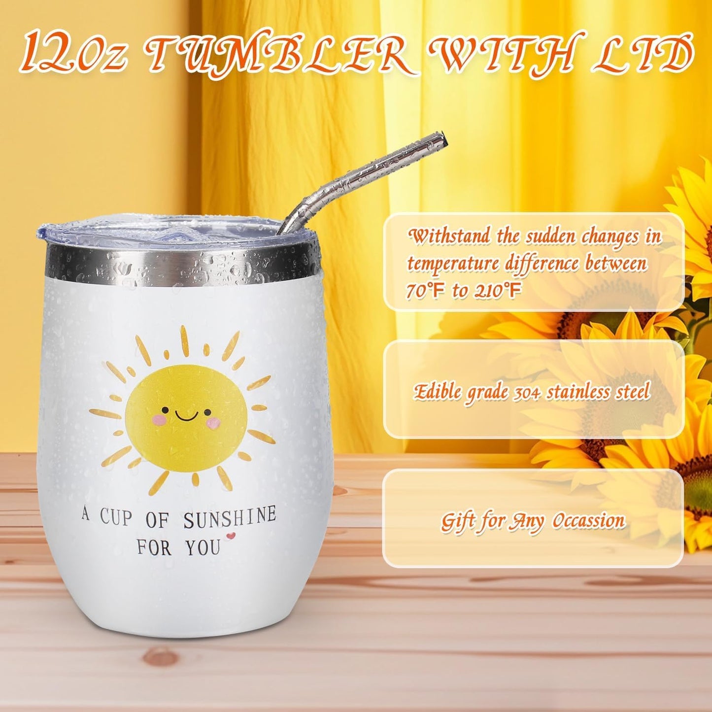 Spa Gift Baskets for Women, Father's Day for Dad Gifts, Sunflower Self Care Gift Basket, 8Pcs Relaxing Self Care Kit, Birthday Gifts for Men Women, Friends, Sister & Teenage Girls