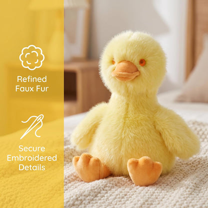Duck Stuffed Animal Cute Plush Doll Toy 8.5 inch for Girls Boys Christmas (za Fur Duck Yellow)
