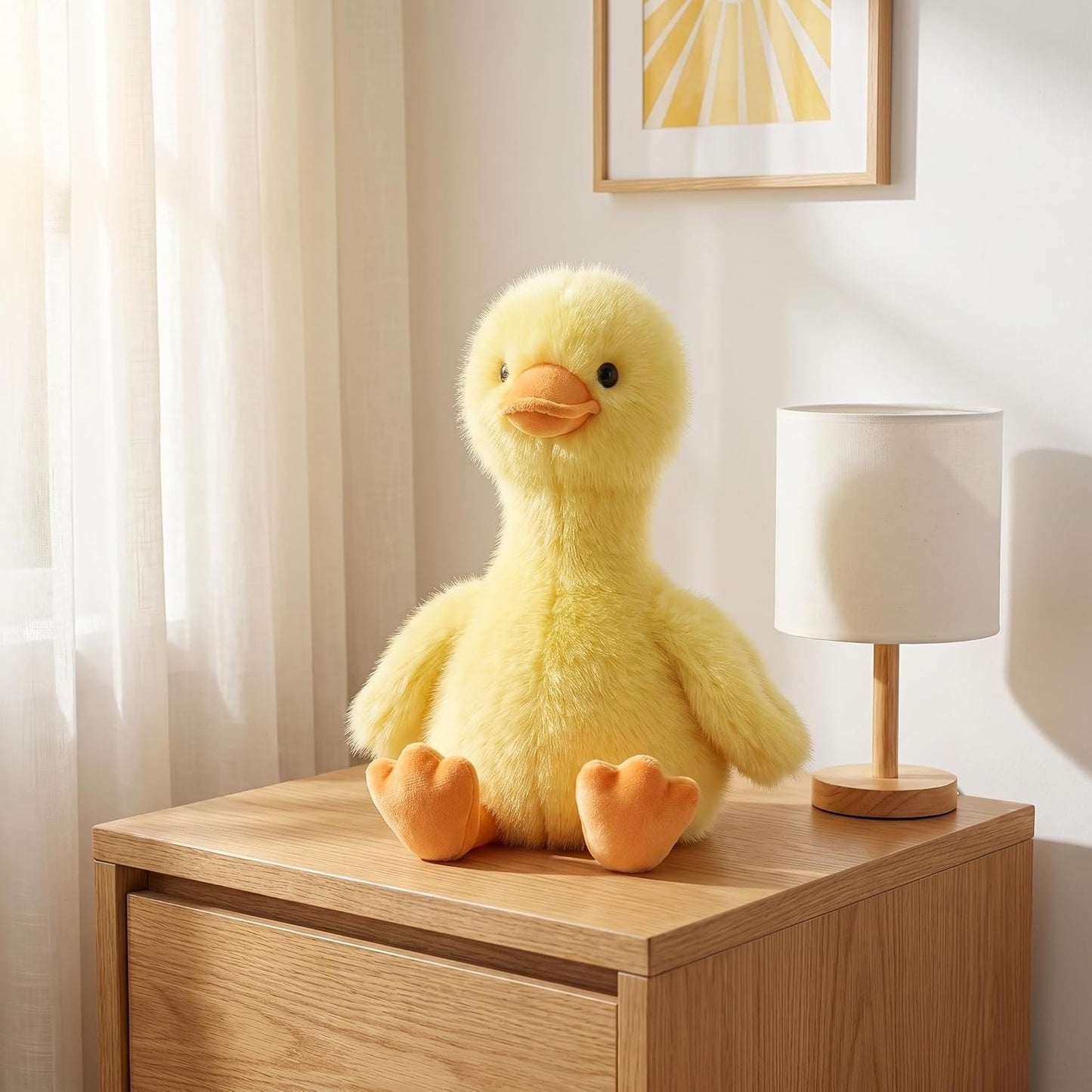 Duck Stuffed Animal Cute Plush Doll Toy 8.5 inch for Girls Boys Christmas (za Fur Duck Yellow)